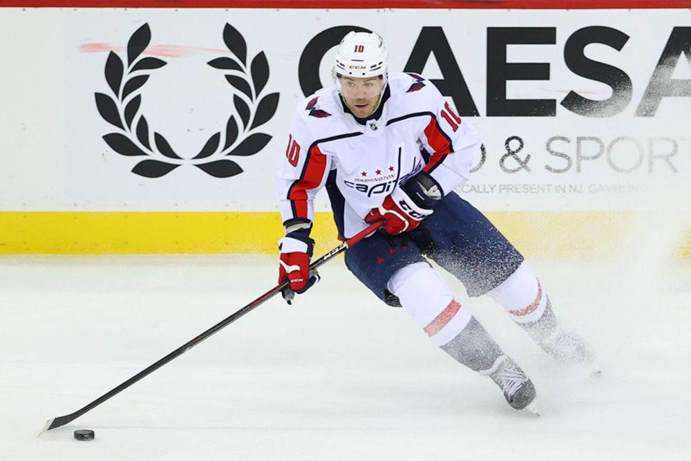 Capitals forward Daniel Sprong is training for 2021-22 in Sweden.