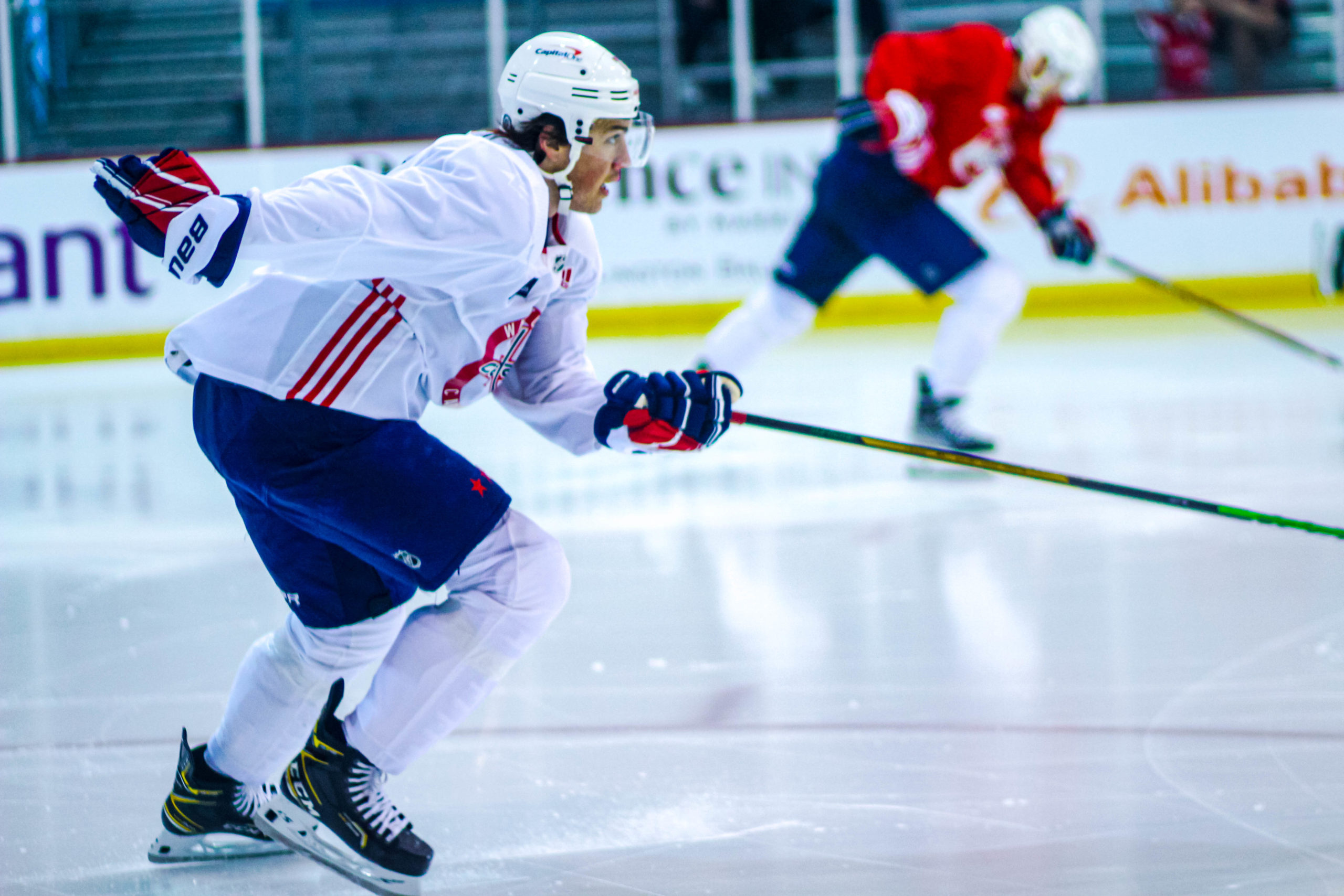 The Capitals took part in their famous skate test.