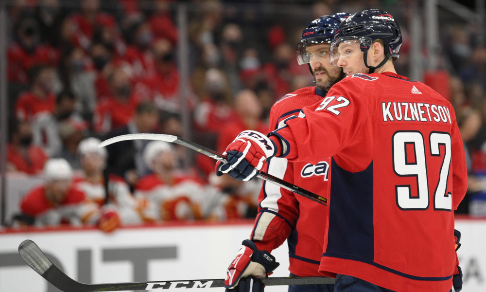 NHL and Capitals forwards Evgeny Kuznetsov and Alex Ovechkin