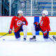 Capitals forwards Hendrix Lapierre and T.J. Oshie