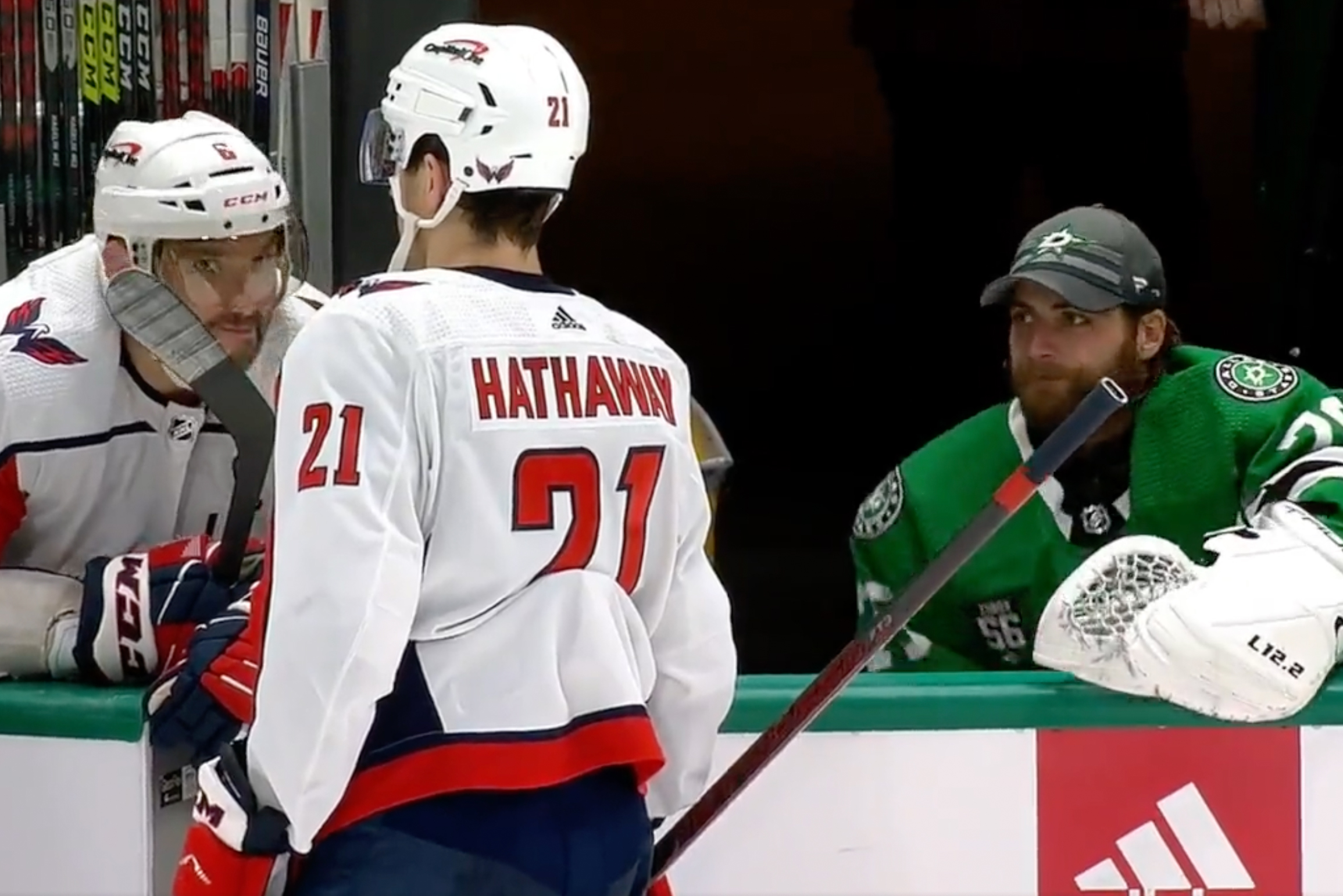 Former Capitals netminder Braden Holtby and Alex Ovechkin