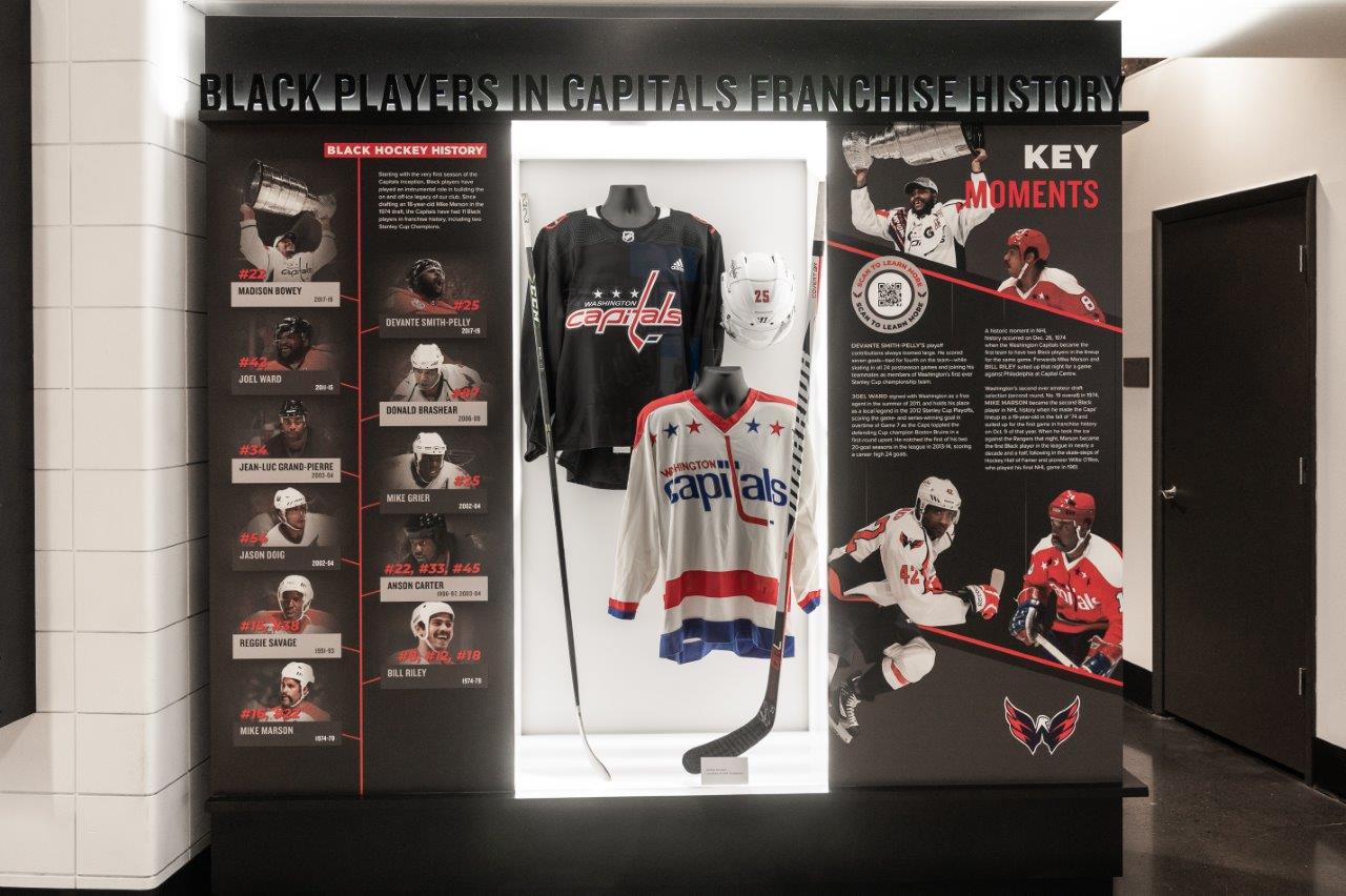 The Capitals unveiled a Black Hockey History display.