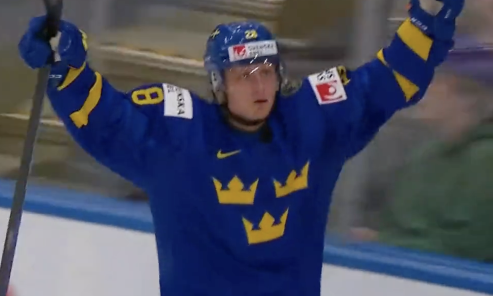 Capitals prospect Oskar Magnusson was skating for Sweden at the 2022 World Junior Championships