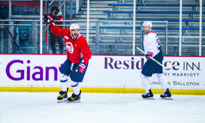 Capitals forwards Alex Ovechkin and Anthony Mantha