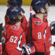 Capitals forwards Alex Ovechkin and Carl Hagelin