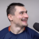 Dmitry Orlov takes questions from the media following a 2022 game.